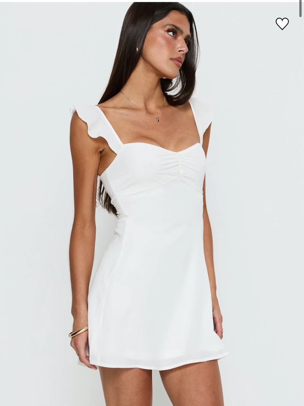 NWOT Princess Polly Landon Mini Dress White Sleeveless A-Line Size 0